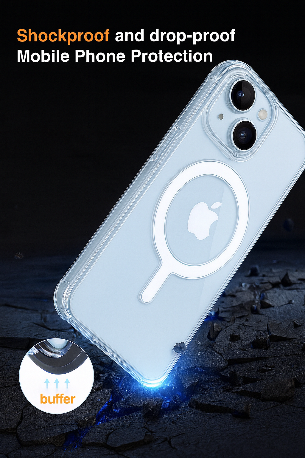 iPhone 15 Plus - Clear Shockproof Mag